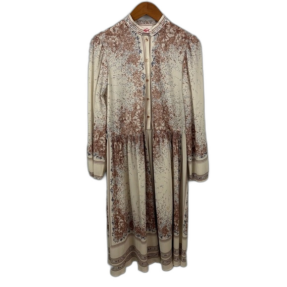 Joan Curtis Vintage Long Sleeve Floral Button-Up Dress - Picture 1 of 12